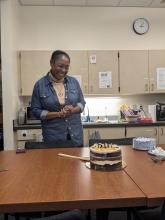 Photo of Alicia with cake