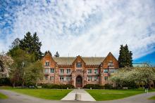 Photo of Guggenheim Hall, home of the Department of Linguistics