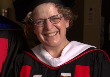 Portrait of Emily Bender at 2026 Linguistics Graduation