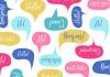 Speech bubbles of various languages