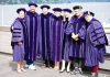 2019 PhD graduates in doctoral regalia at graduation